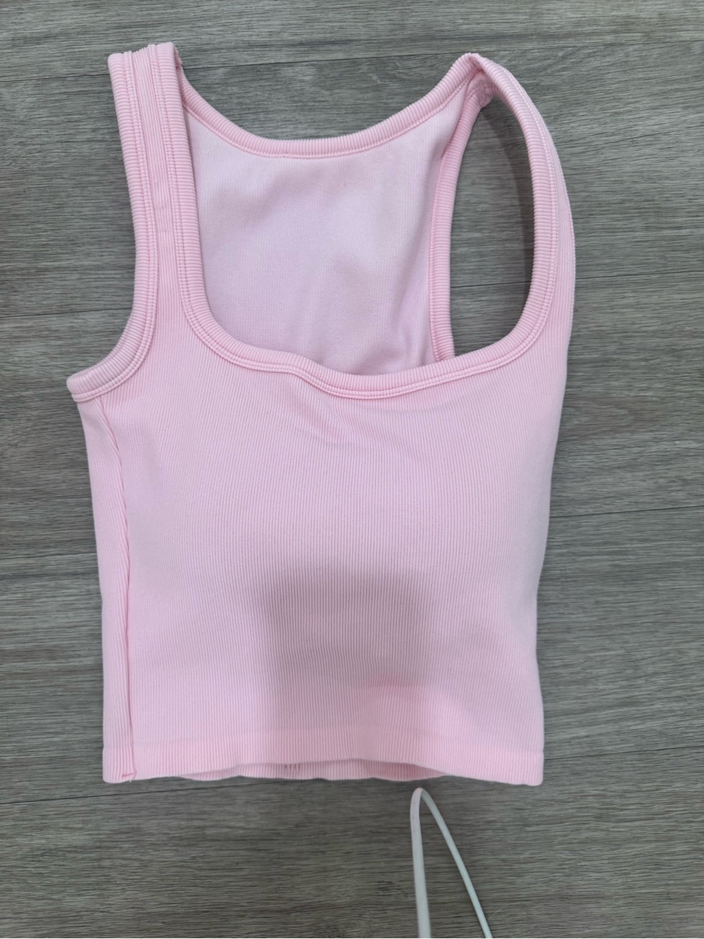 Light Pink Ribbed Crop Tank Top by As Revival for Altar’d State, size L/XL